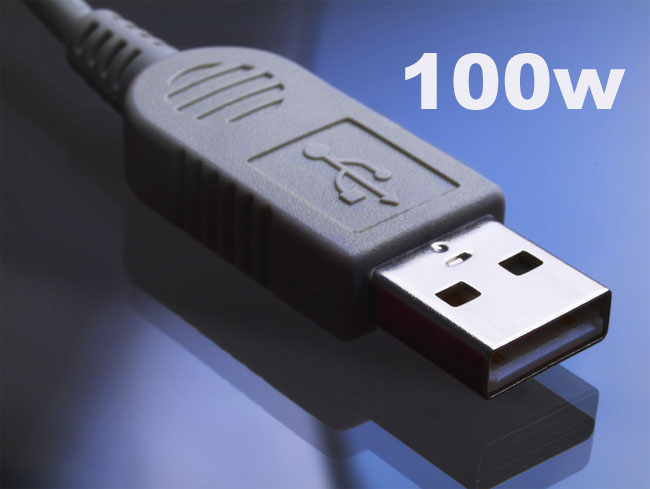 USB rozhranie čoskoro prenesie 100 W energie
